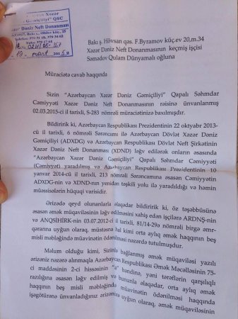 "Ştajı məndən az olanlar 1300 manatını tam şəkildə alıblar"