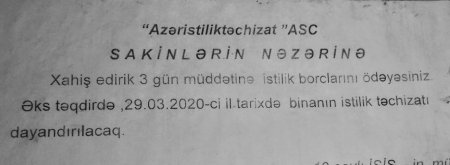 “Azəristiliktəchizat” sakinləri hədələməyə başladı