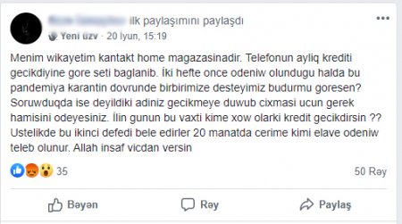 "Kontakt Home" müştərini çarəsiz qoydu 