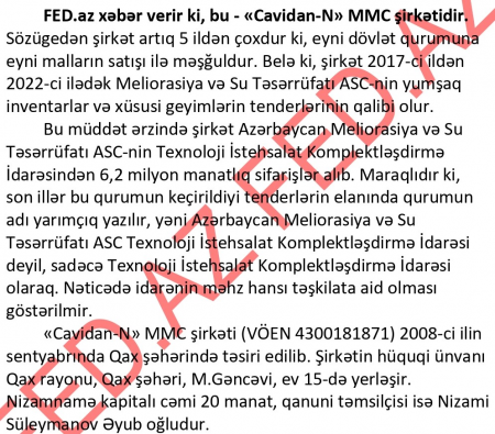 Zaur Mikayılovun TENDER MƏZƏSİ...