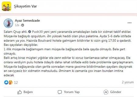 "Müştəri yığıblar deyənə..."