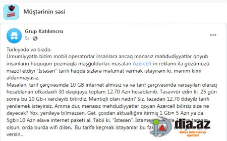 `Azercell` vətəndaşa necə PROBLEM ÇIXARIR