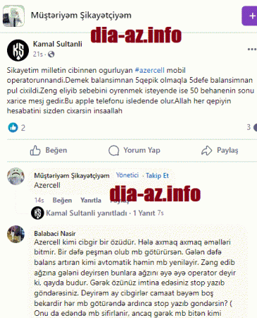 " `Azercell` kimi cibgir bir özüdür..."