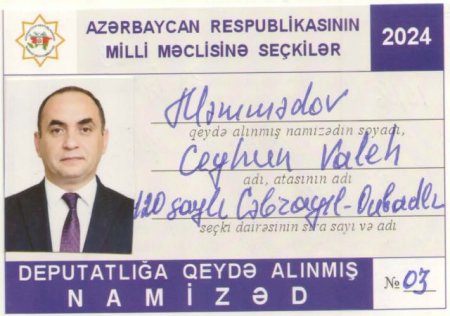 Ceyhun Məmmədovun namizədliyi qeydə alındı